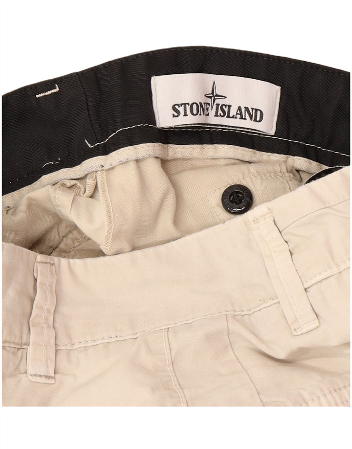 STONE ISLAND Ανδρικό Slim Cargo Παντελόνι W29 L29 Μπεζ Βαμβακερό