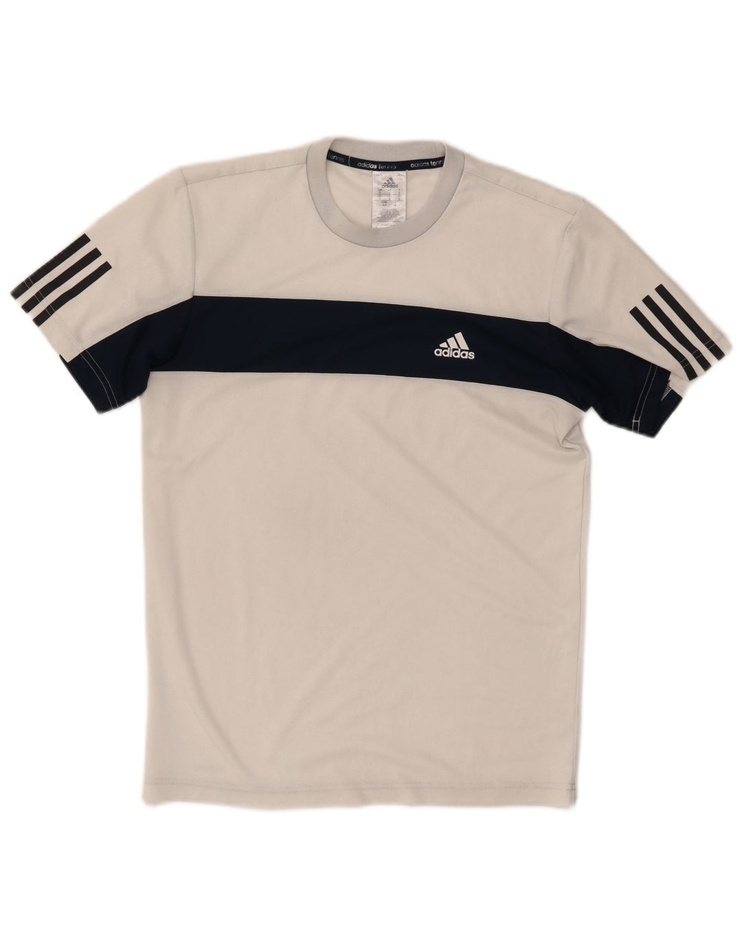 Ανδρικό μπλουζάκι τένις ADIDAS Top Small White Colourblock Polyester