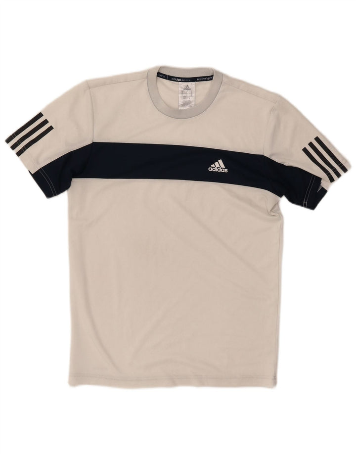 Ανδρικό μπλουζάκι τένις ADIDAS Top Small White Colourblock Polyester