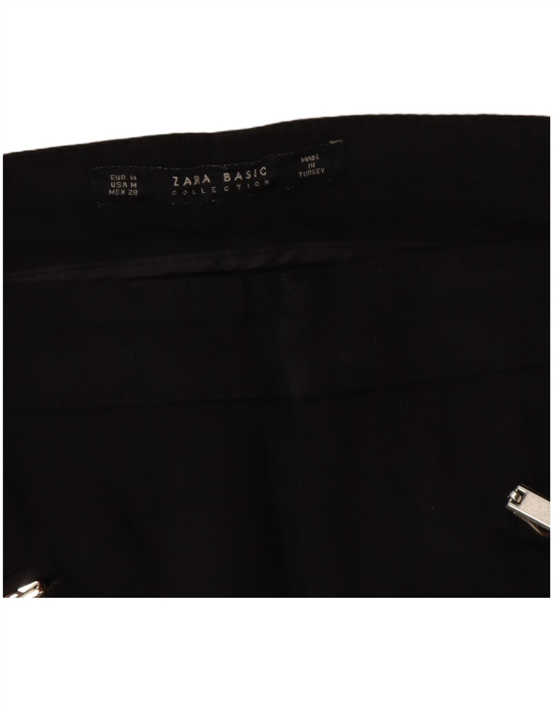 Zara Γυναικείο Slim Casual Παντελόνι Medium W28 L28 Μαύρο