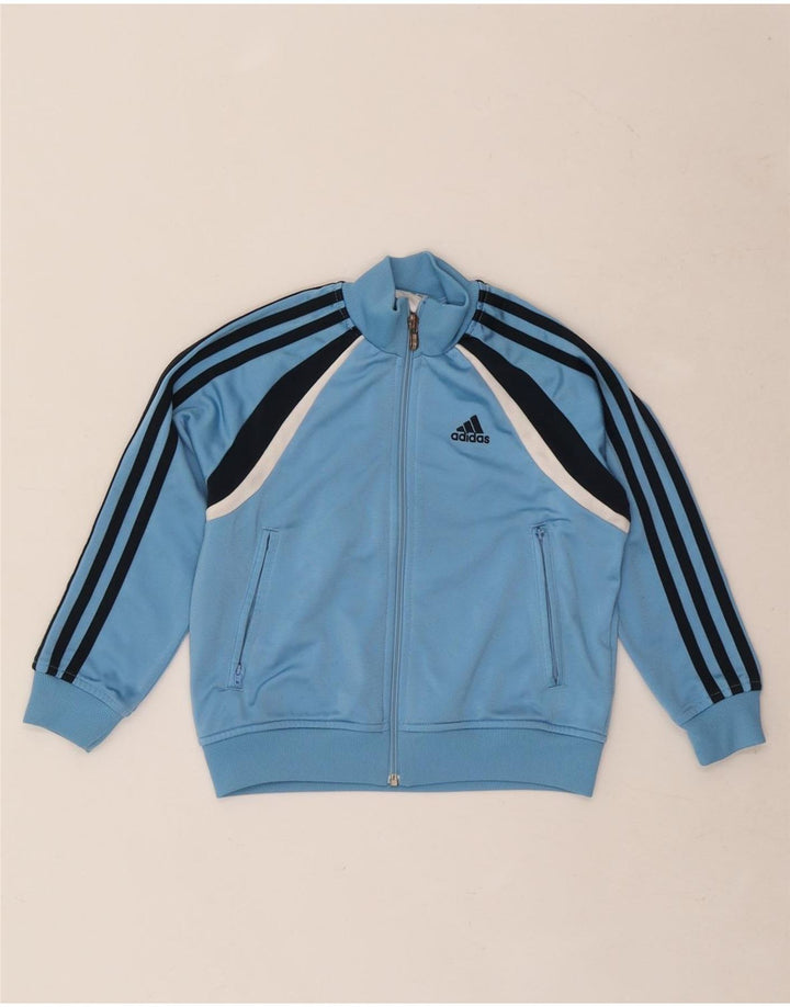 Adidas Boys αθλητική φόρμα Adidas Top Jacket 5-6 Years Blue Colourblock Polyester