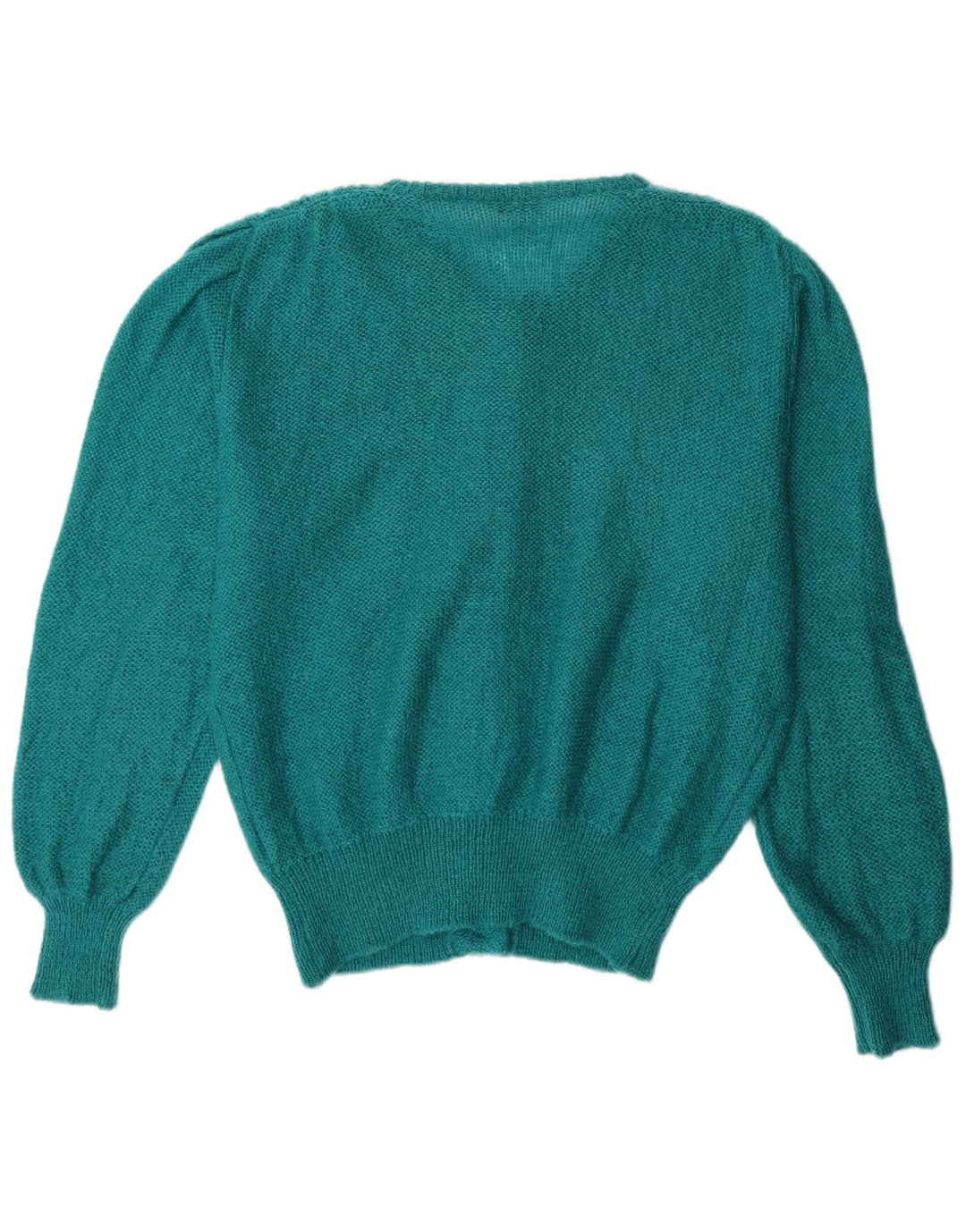 Γυναικείο πουλόβερ με ζακέτα VINTAGE UK 14 Large Green Mohair