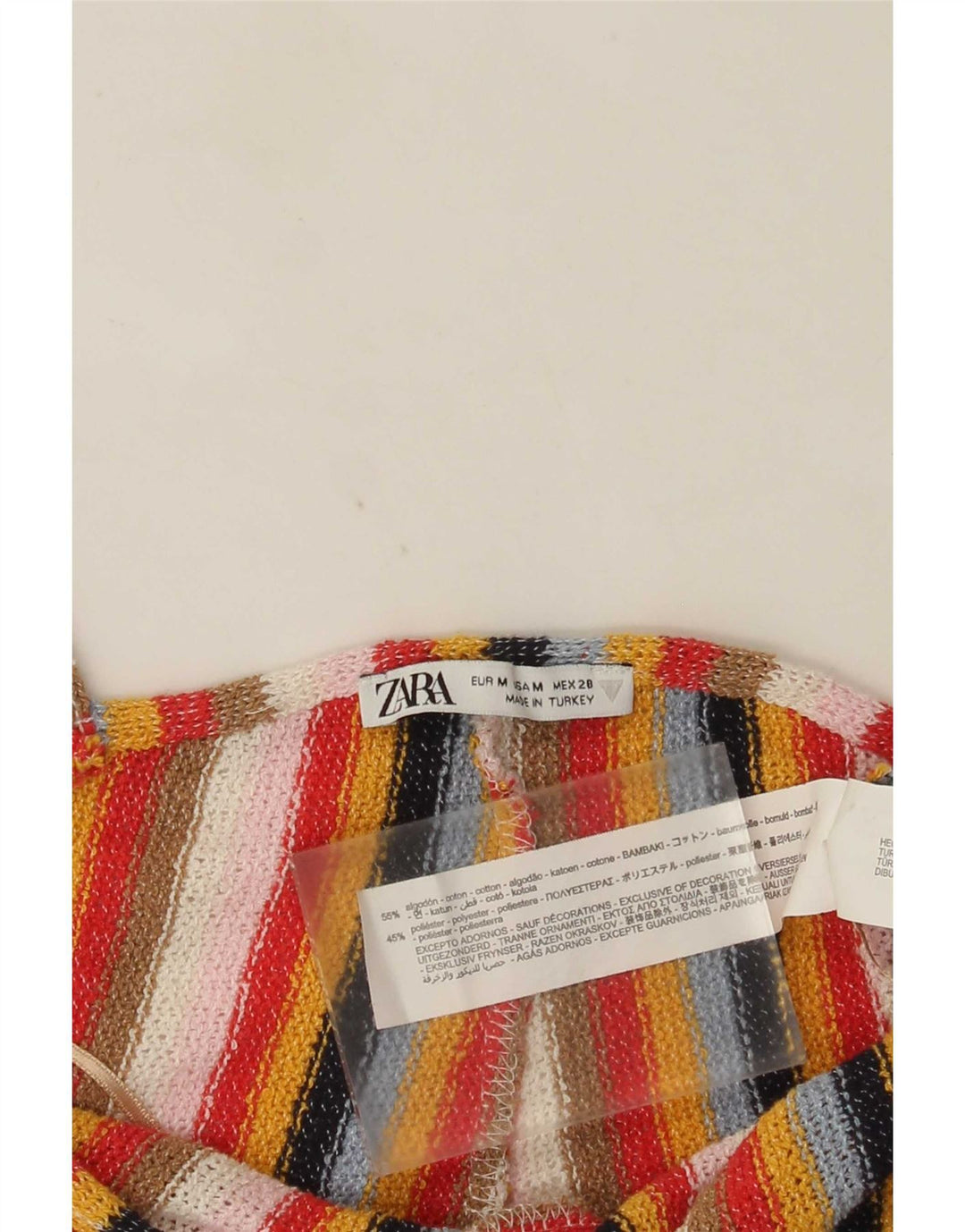 Zara γυναικεία αμάνικη φόρμα UK 12 μεσαία πολύχρωμη ριγέ