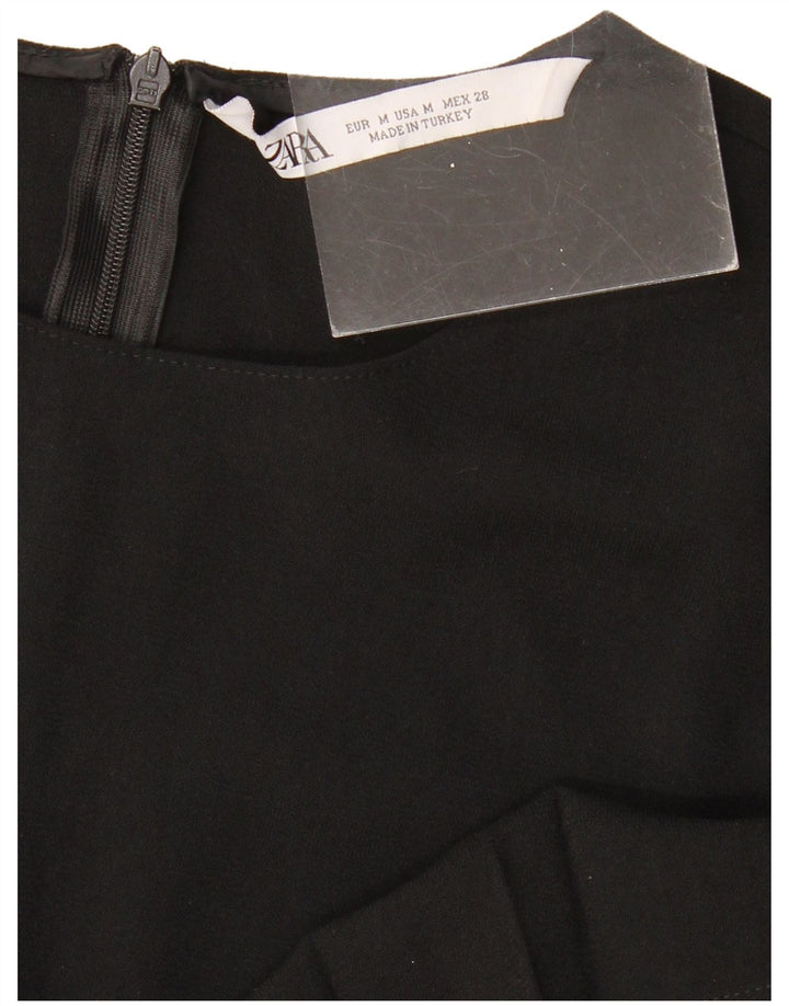 Γυναικείο φόρεμα ZARA Basic UK 12 Medium Black