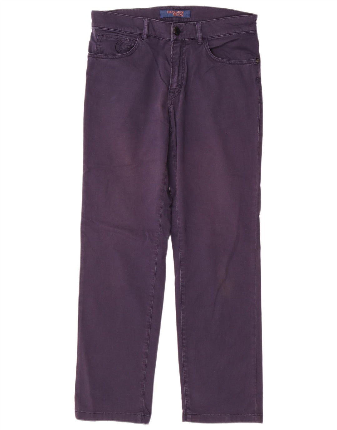 TRUSSARDI Γυναικείο ίσιο casual παντελόνι W29 L28 Navy Blue