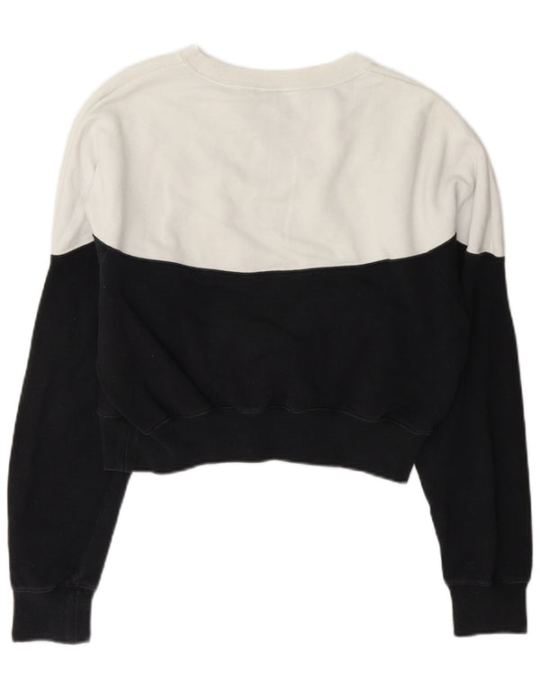 Γυναικείο φούτερ Nike Crop Jumper UK 10 Small White Colourblock Βαμβακερό