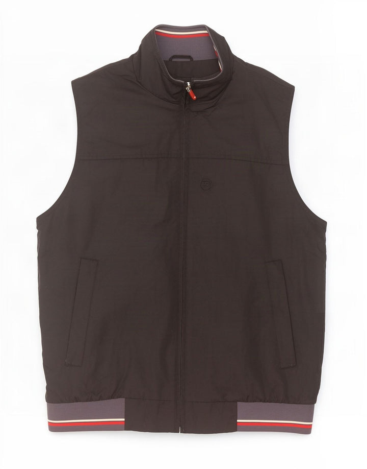 Brugi Mens Gilet UK 38 Medium Black Colourblock Polyamide