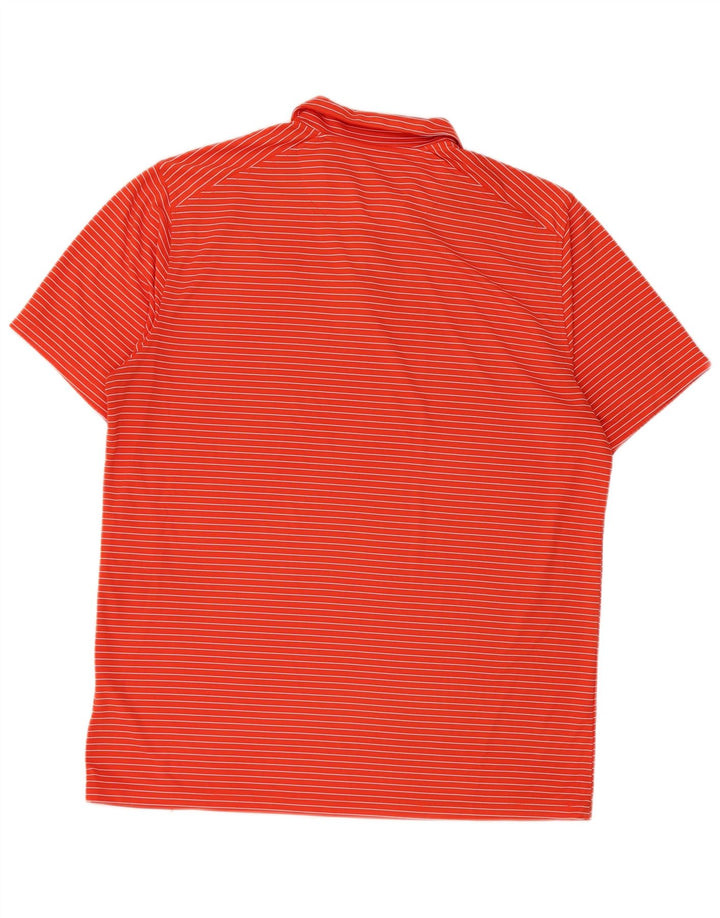 Ανδρικό μπλουζάκι Nike Dri Fit Polo με μεγάλο πορτοκαλί ρίγες πολυεστέρας