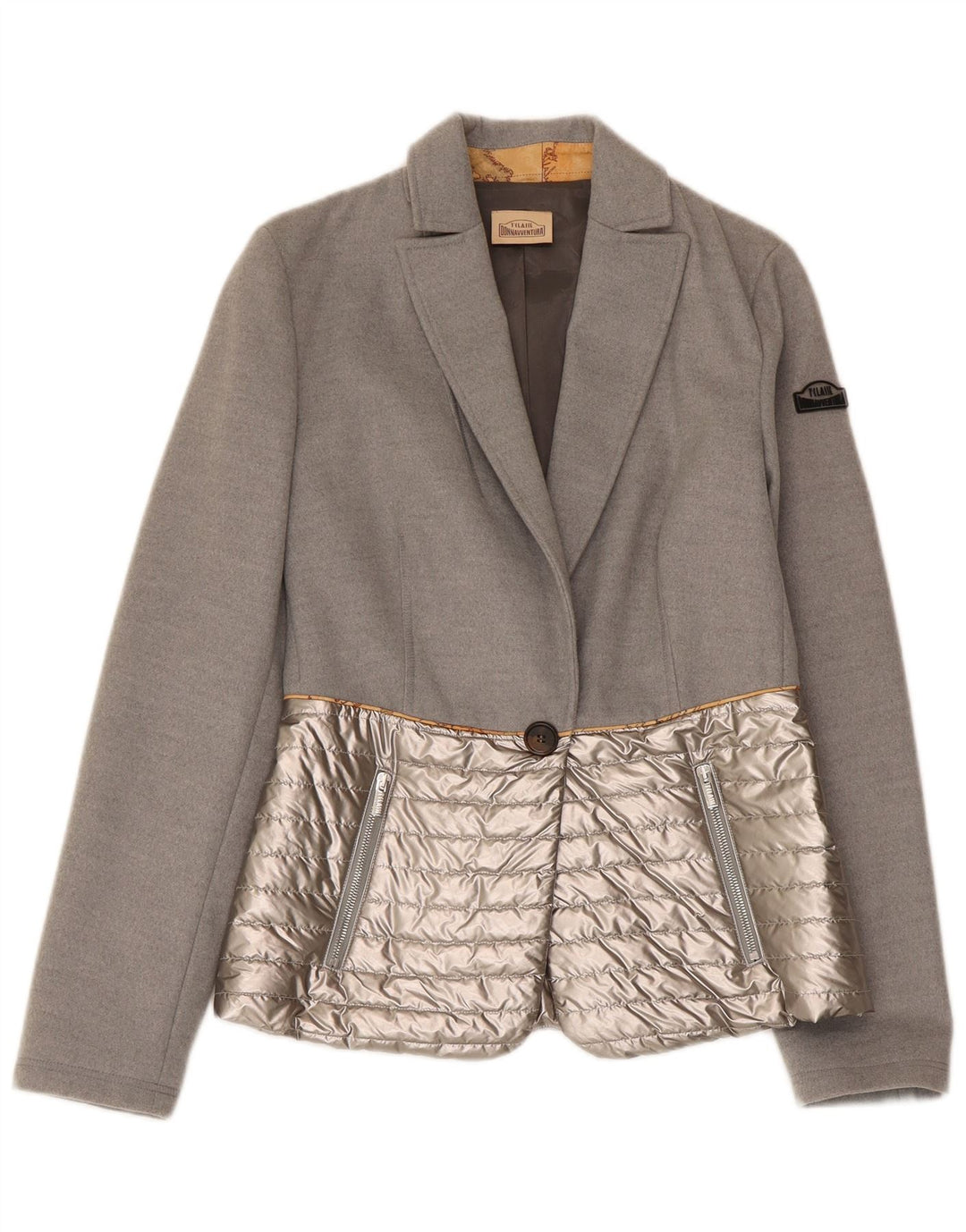 ALVIERO MARTINI Γυναικείο μπουφάν σακάκι με επένδυση IT 38 XS Grey Colourblock