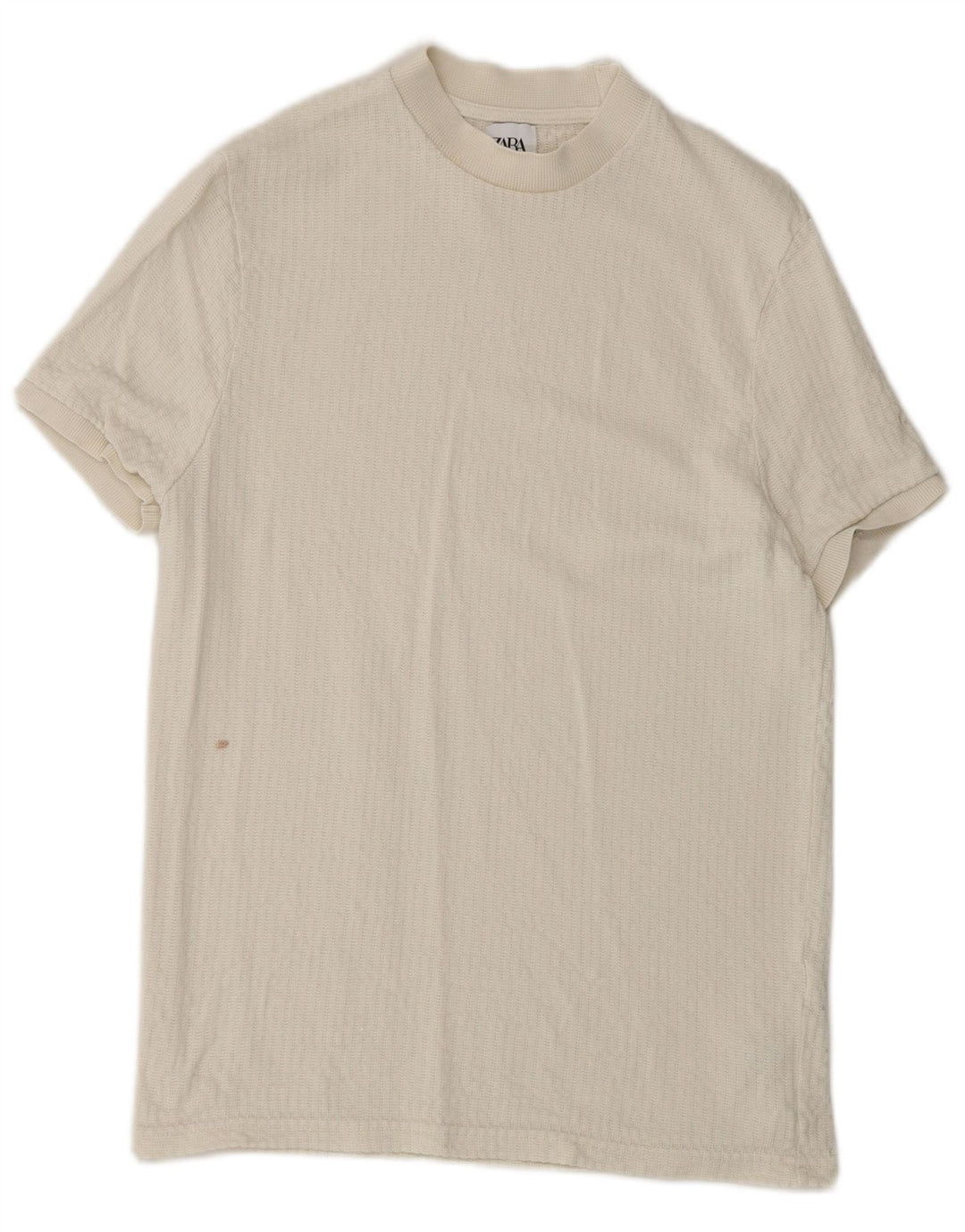 Zara Ανδρικό T-Shirt Top Small White Lyocell