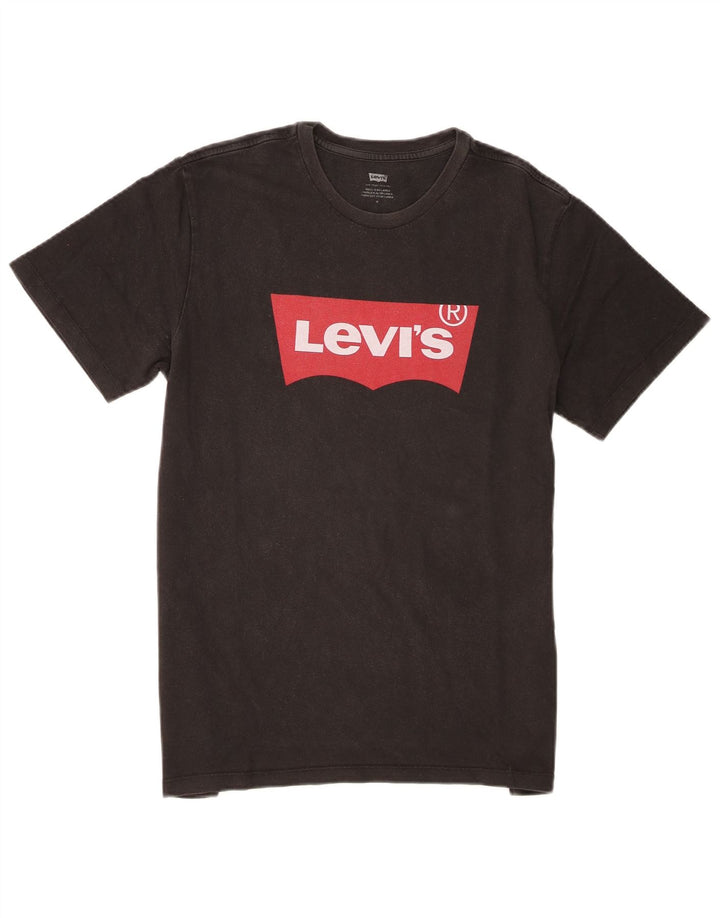 Ανδρικό γραφικό T-Shirt Levi's Top Μεσαίο μαύρο βαμβακερό