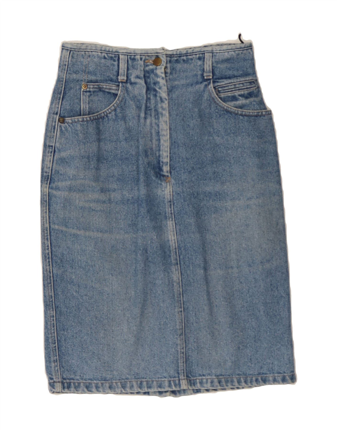 ERREUNO Womens Denim Skirt W28 Medium Blue Cotton Vintage Erreuno and Second-Hand Erreuno from Messina Hembry 
