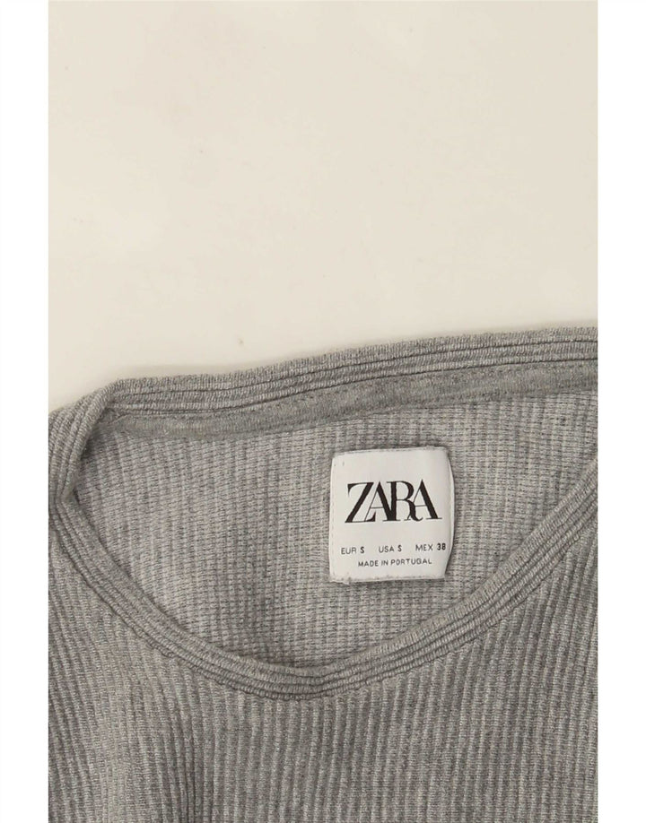 Ανδρικό τοπ Zara Μακρυμάνικο Μικρό Γκρι
