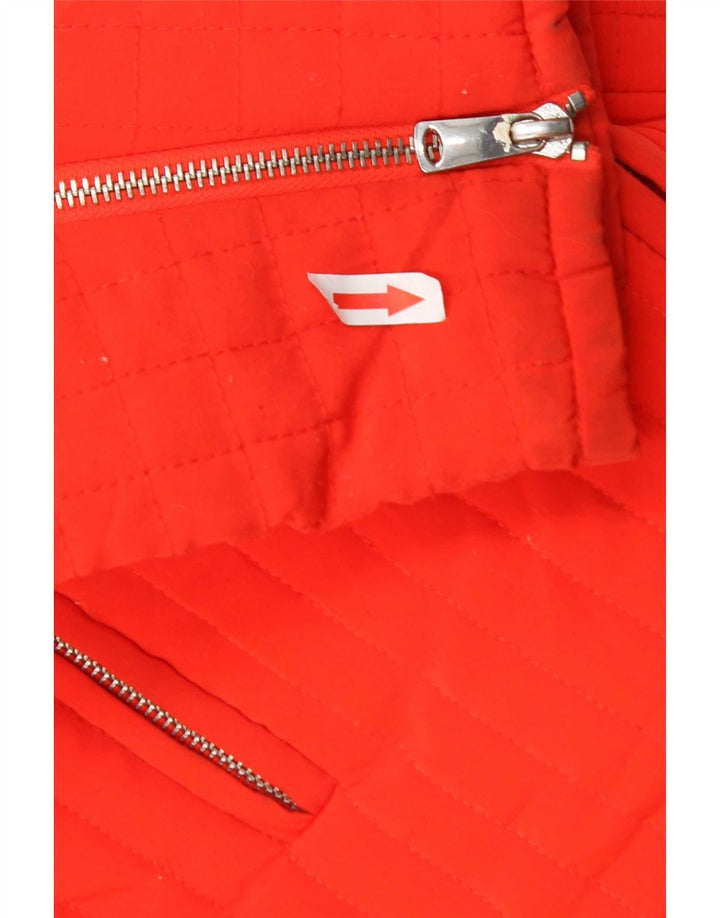 Zara Γυναικείο Trafaluc Quilted Jacket UK 16 Large Polyester Orange