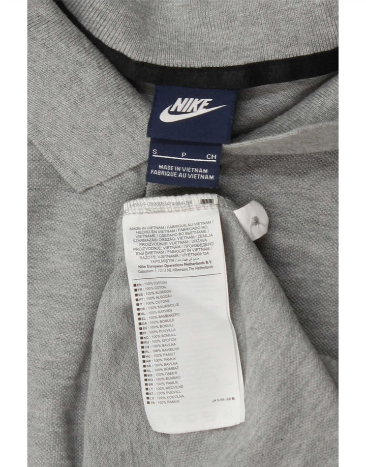 Ανδρικό μπλουζάκι πόλο Nike μικρό γκρι βαμβακερό