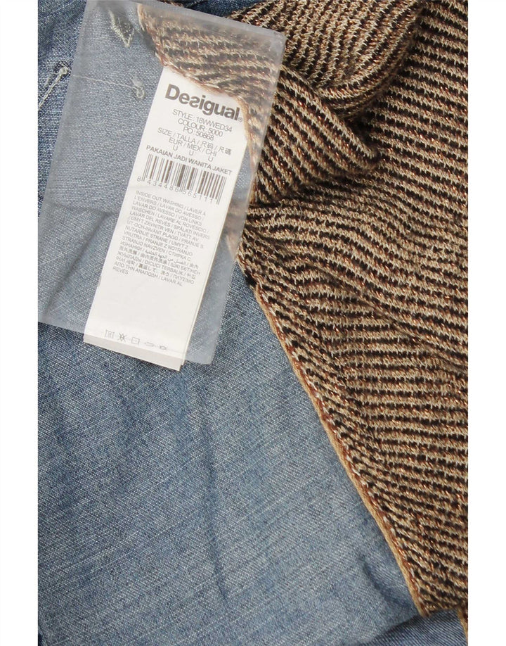 Desigual γυναικείο τζιν μπλούζα UK 18 XL πολύχρωμο συνονθύλευμα βισκόζη