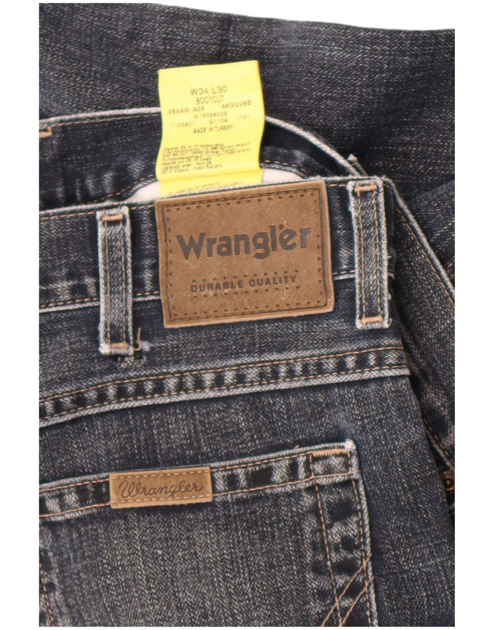 Ανδρικό τζιν Wrangler Bootcut W34 L30 Navy Blue Cotton