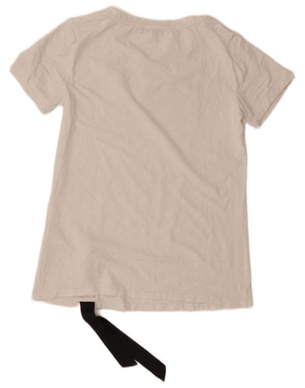 Liu Jo Γυναικείο γραφικό μπλουζάκι τοπ UK 10 Small White Βαμβακερό