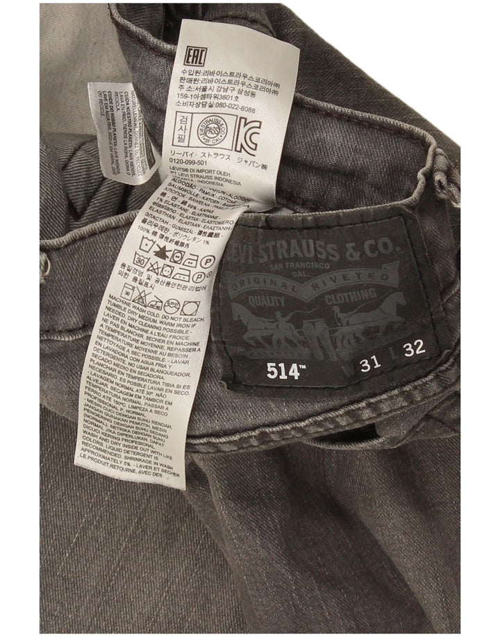 Levi's Mens 514 Straight Jeans W31 L28 Γκρι βαμβακερό