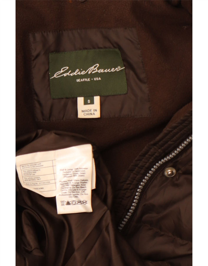 Eddie Bauer Γυναικείο Υπερμεγέθη Παλτό UK 10 Μικρό καφέ Πολυεστέρας
