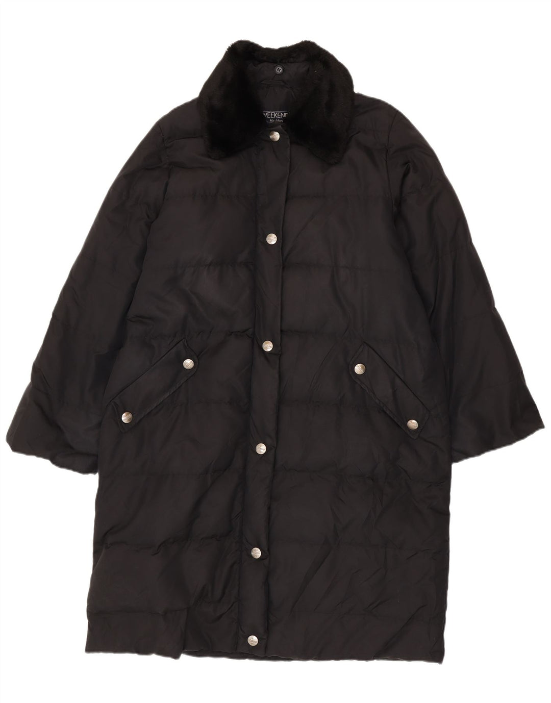 Max Mara Γυναικείο Σαββατοκύριακο Oversized padded παλτό UK 12 Medium Black Polyamide