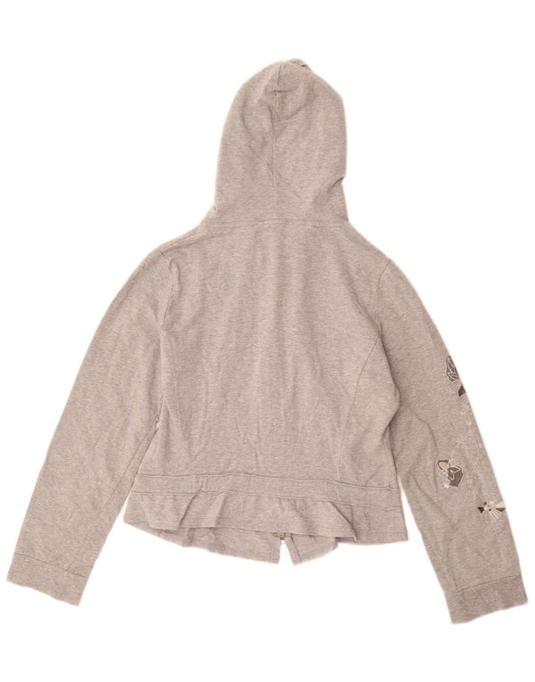 MARLBORO CLASSICS Κοριτσίστικο πουλόβερ με φερμουάρ κουκούλα 11-12 ετών XL Γκρι λουλουδάτο