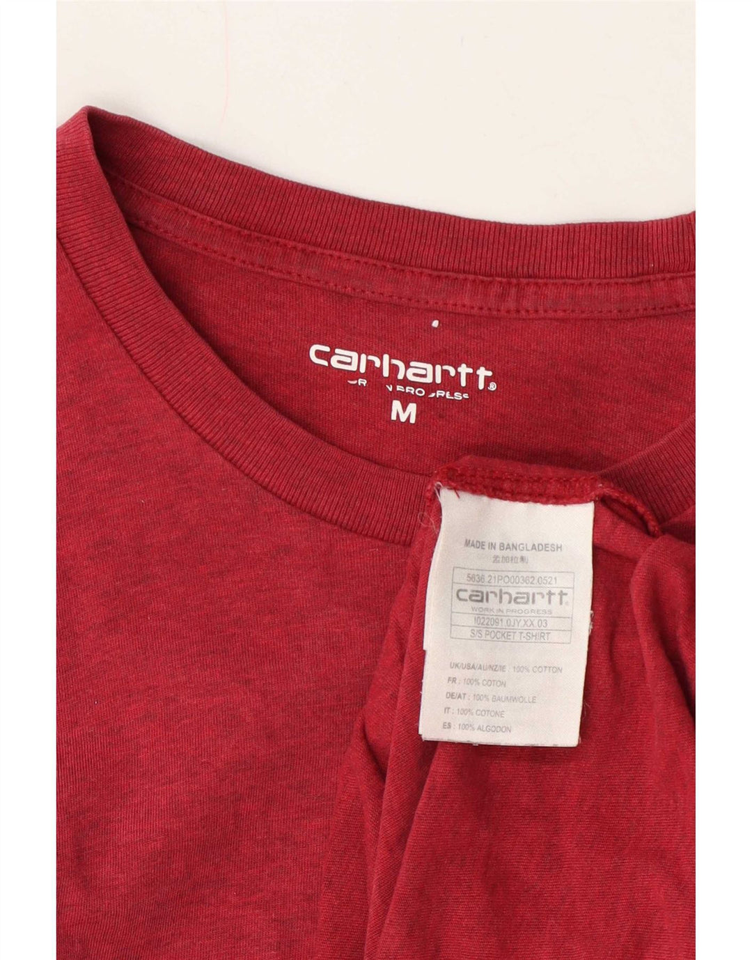 Ανδρικό T-Shirt Carhartt Τοπ μεσαίου κόκκινου βαμβακερό