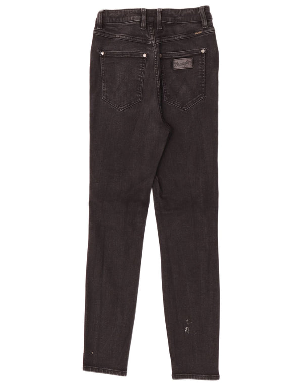 Wrangler Γυναικείο ψηλόμεσο στενό τζιν US 8 Medium W24 L28 μαύρο βαμβακερό