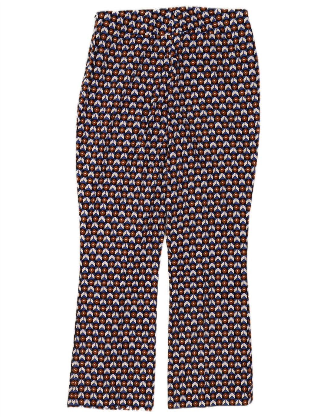 Zara Γυναικείο Cropped Παντελόνι Medium W28 L26 Πολύχρωμο Γεωμετρικό