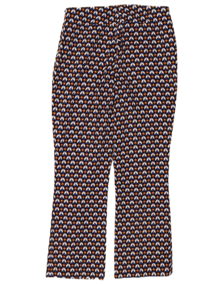 Zara Γυναικείο Cropped Παντελόνι Medium W28 L26 Πολύχρωμο Γεωμετρικό