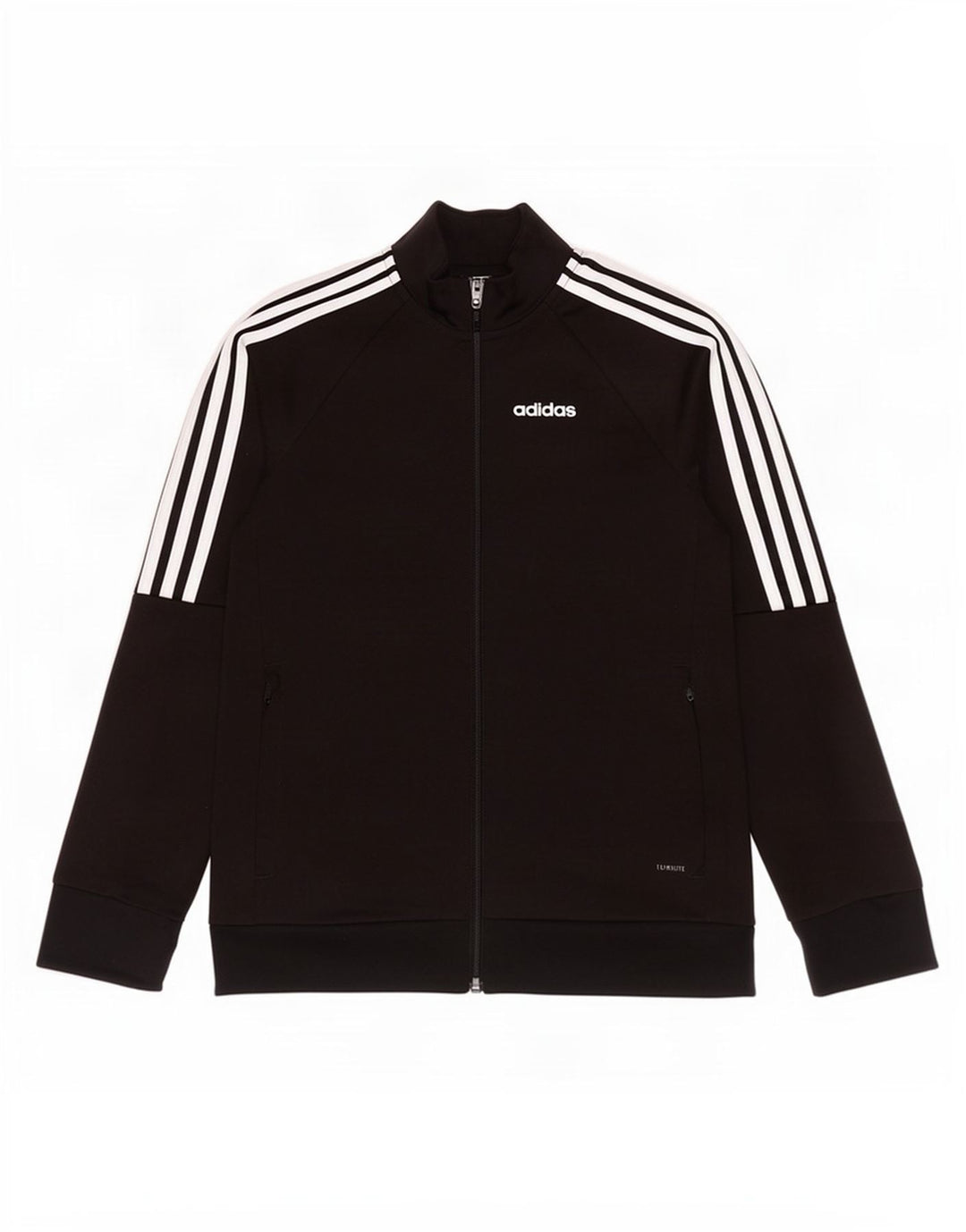 Adidas Boys Climalite Tracksuit Top Jacket 9-10 Years Black Polyester