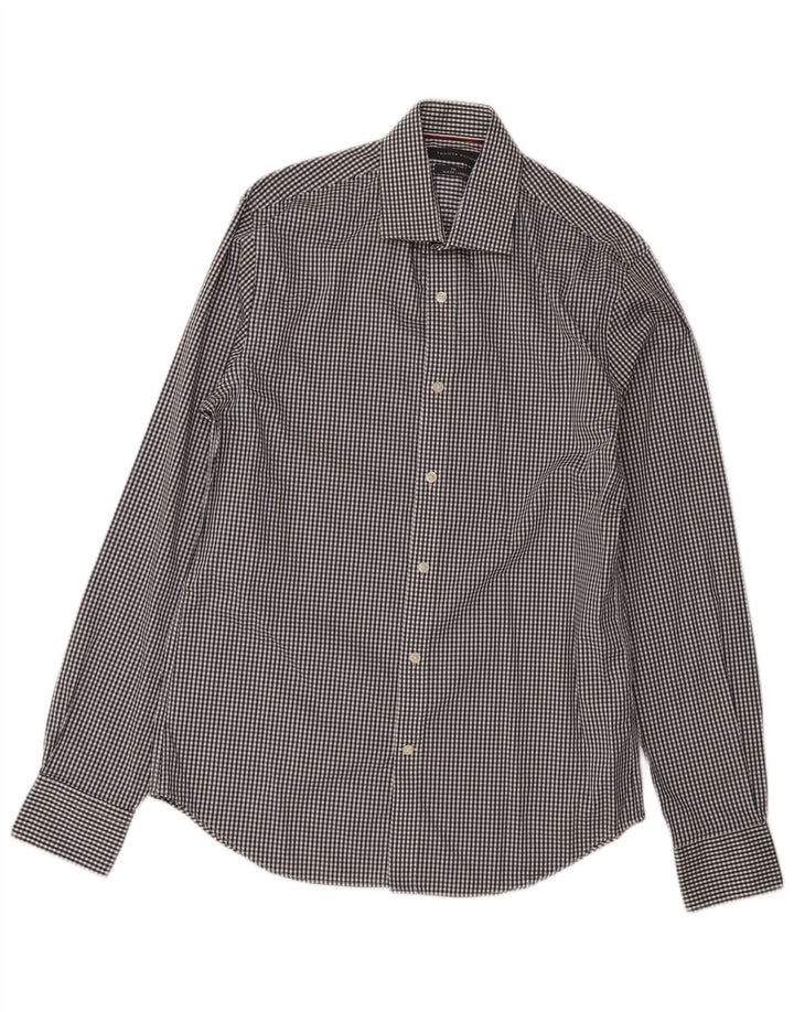 Tommy Hilfiger Ανδρικό πουκάμισο Slim Fit Μέγεθος 15 Medium Navy Blue Gingham