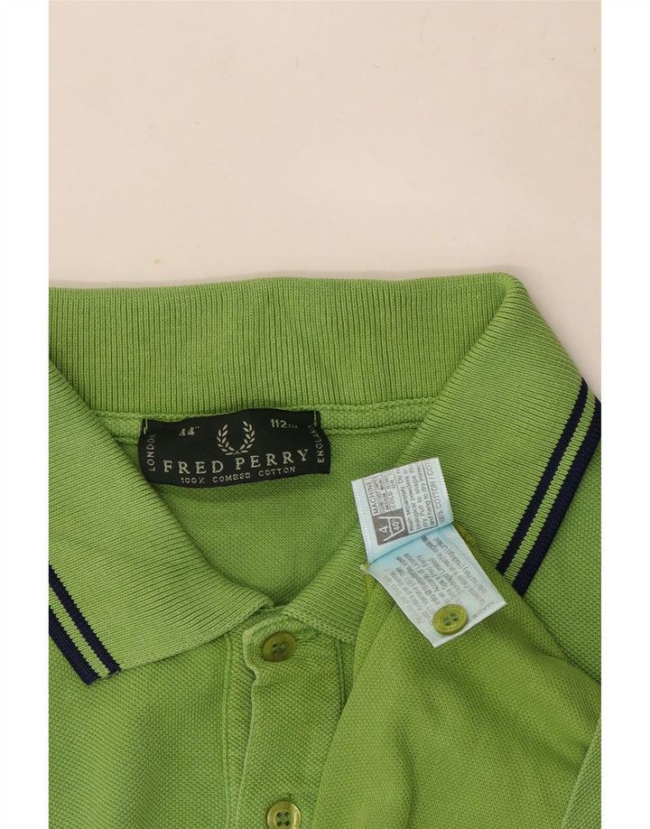 Fred Perry Ανδρικό Πόλο Μπλουζάκι Μεσαίο Πράσινο Βαμβακερό