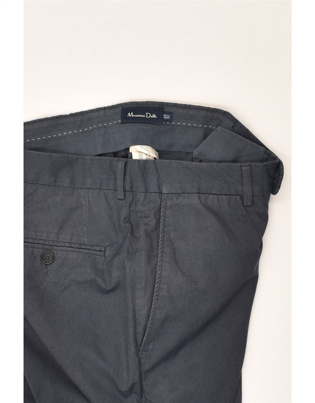 MASSIMO DUTTI Womens Chino Trousers EU 40 Medium W31 L33 Navy Blue Cotton | Vintage Massimo Dutti | Thrift | Second-Hand Massimo Dutti | Used Clothing | Messina Hembry 
