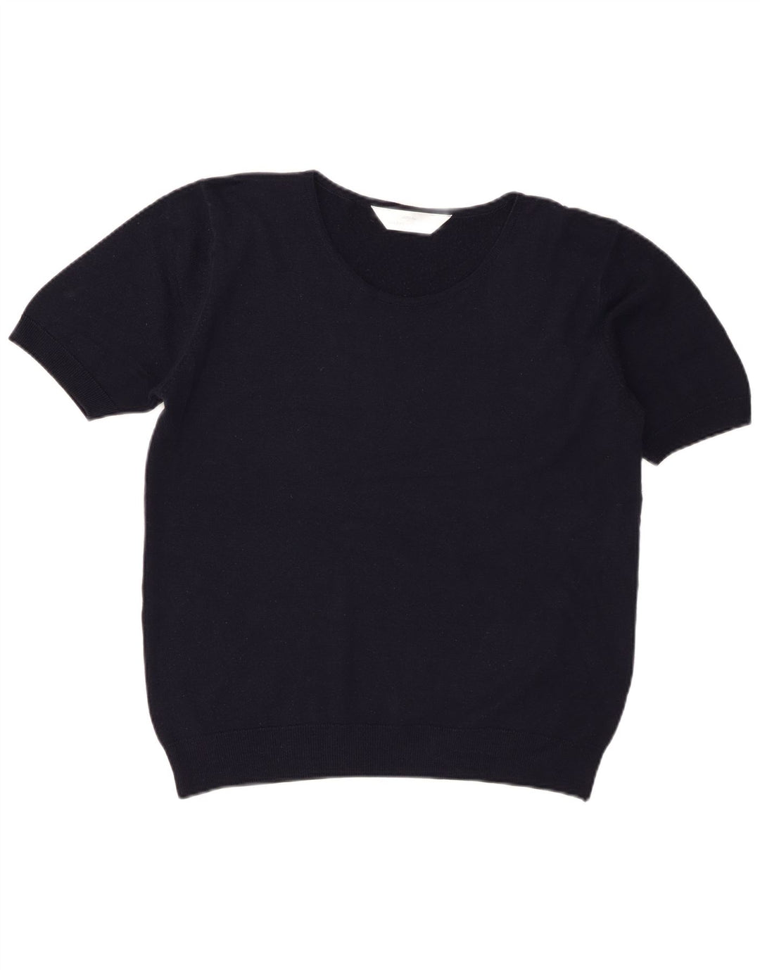 St Michael Womens Crew Neck Jumper πουλόβερ UK 16 Large Navy Blue