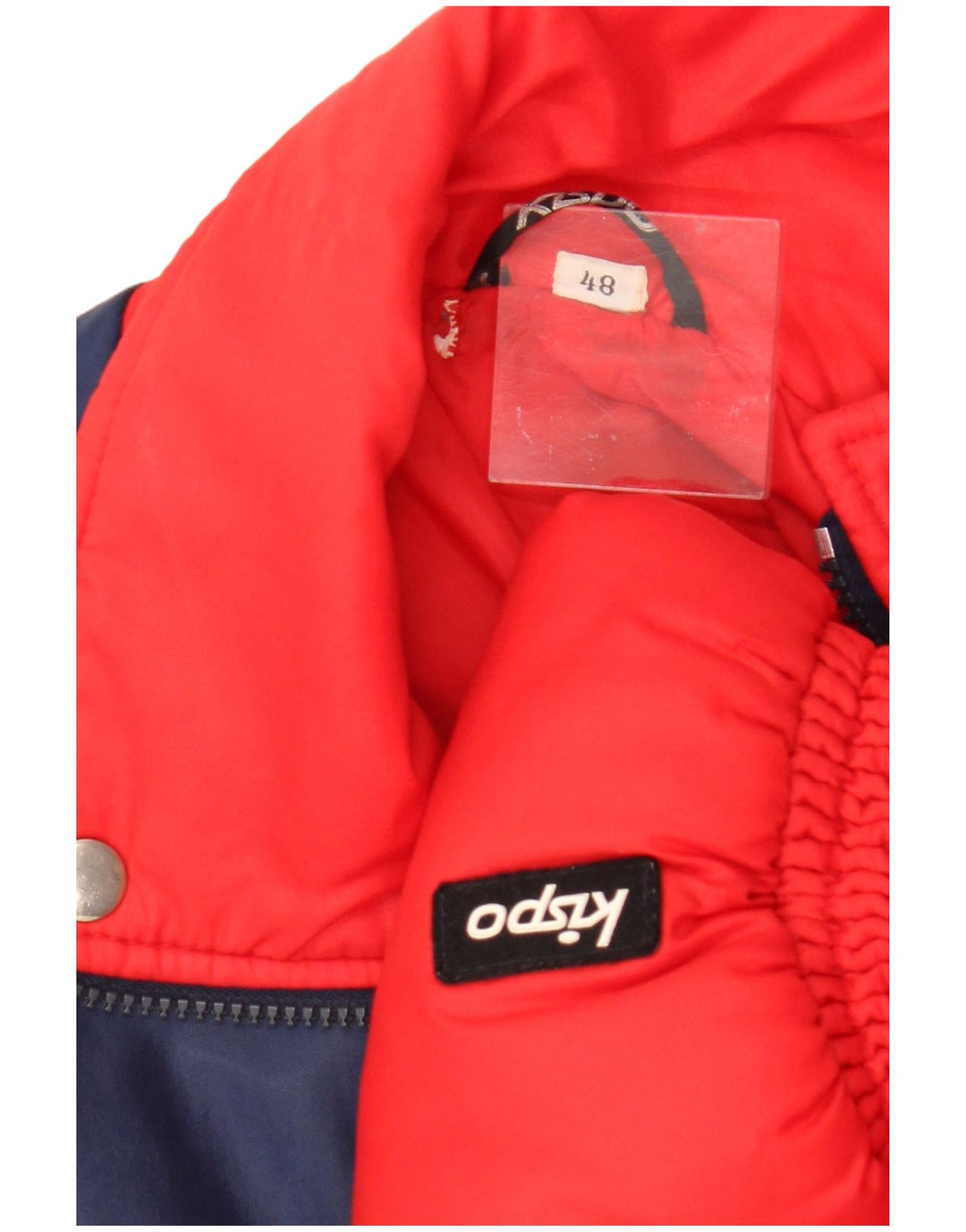 Vintage Ανδρικό μπουφάν με επένδυση IT 48 Medium Red Colourblock Polyamide