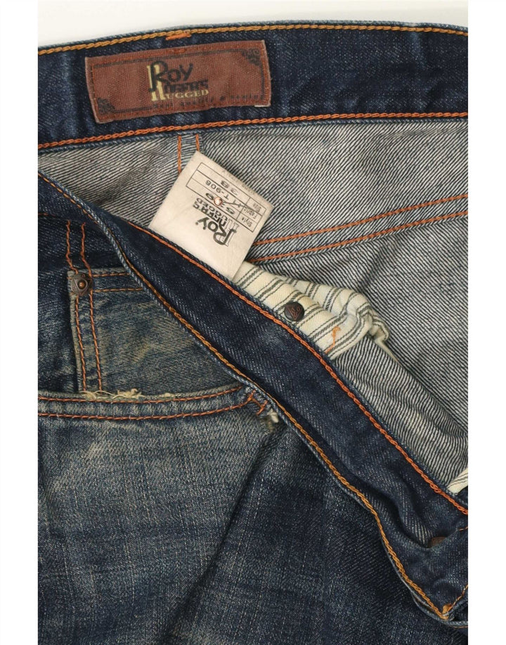 Roy Rogers Mens Distressed Slim Jeans W38 L34 Μπλε βαμβακερό
