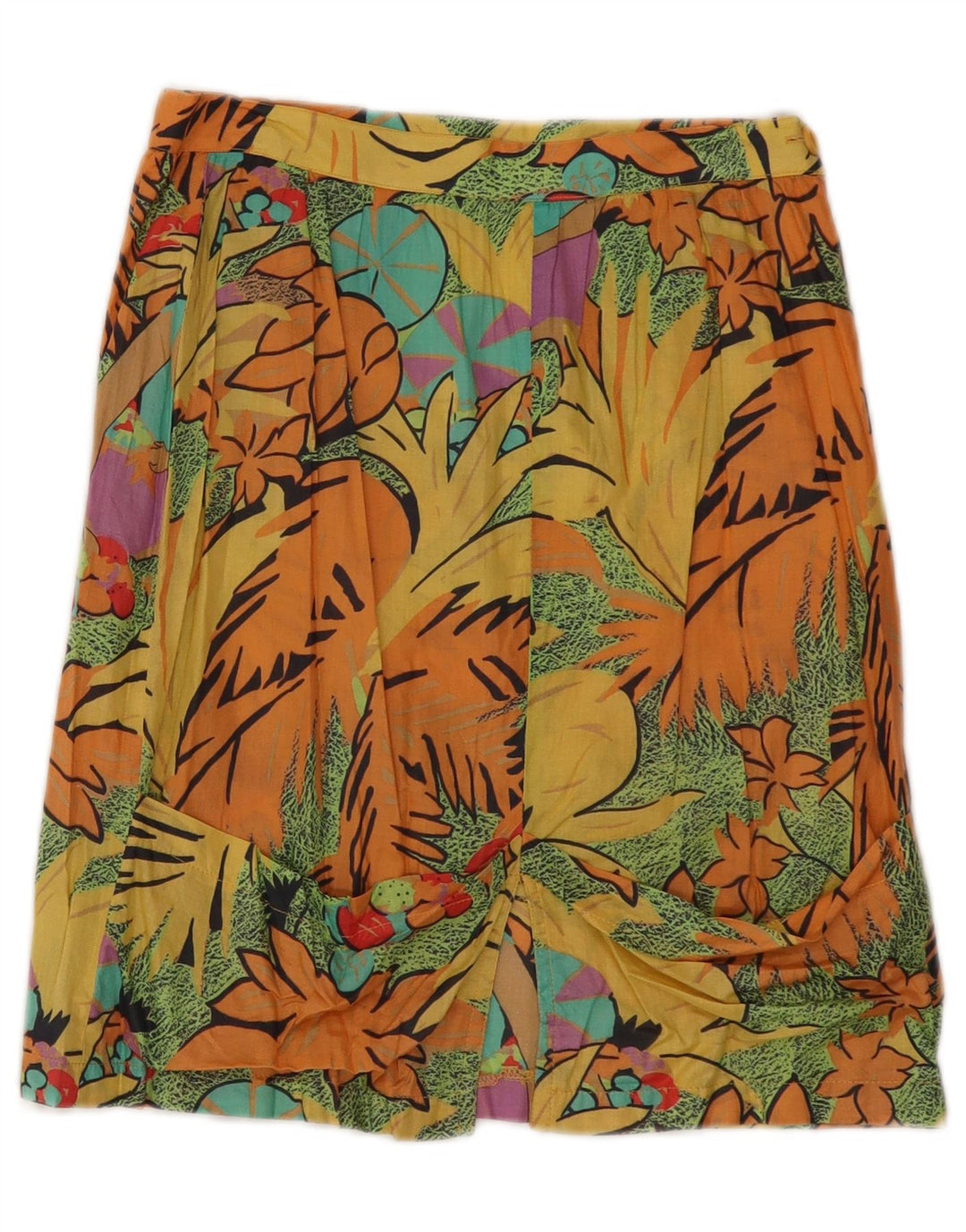 VINTAGE Γυναικεία Φούστα σε A-Line W26 Μικρή Πολύχρωμη Floral