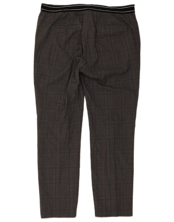 Zara Γυναικείο Slim Chino Παντελόνι XL W32 L27 Grey Check Polyester
