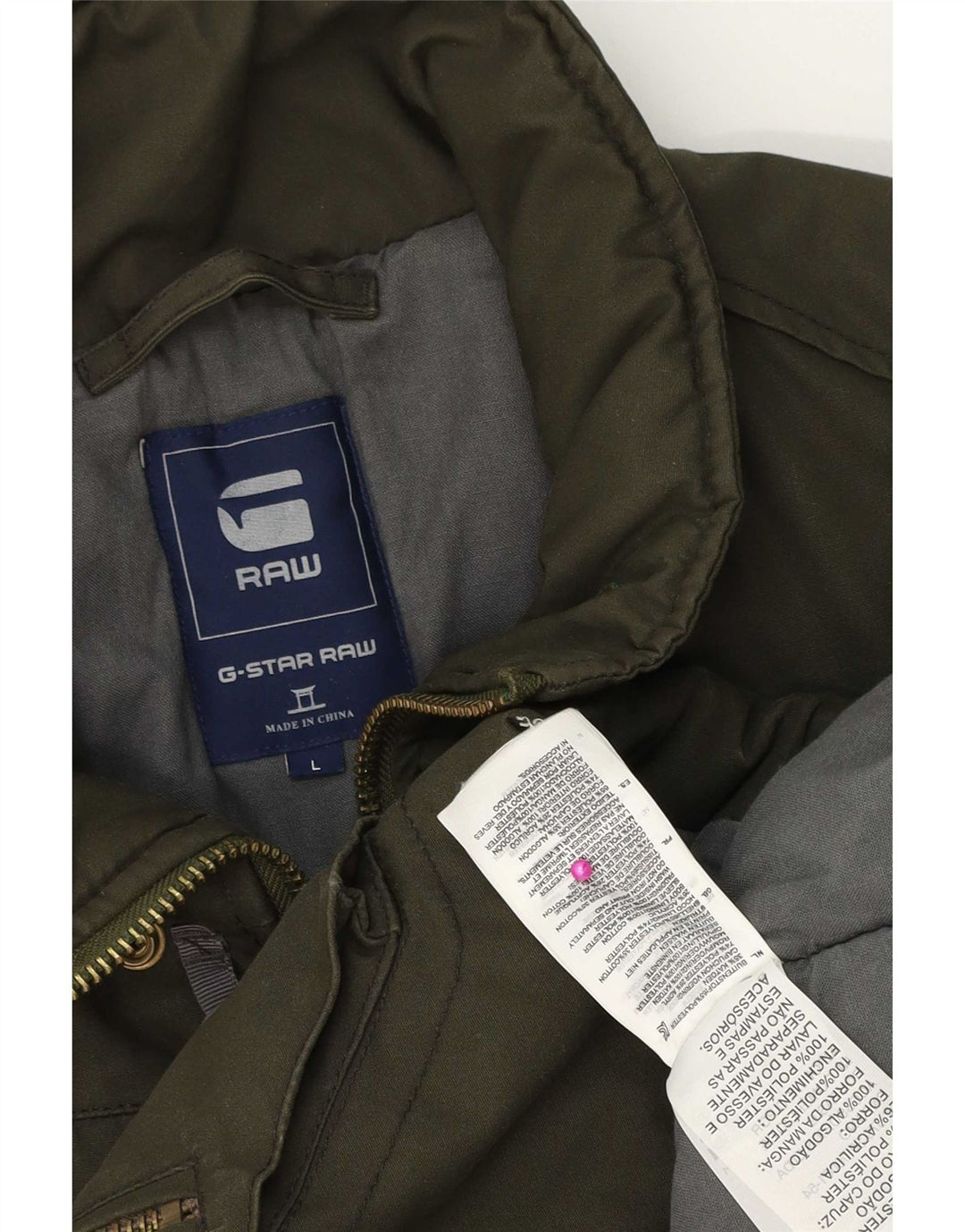 G-Star Mens Utility Jacket UK 40 Large Khaki Polyester