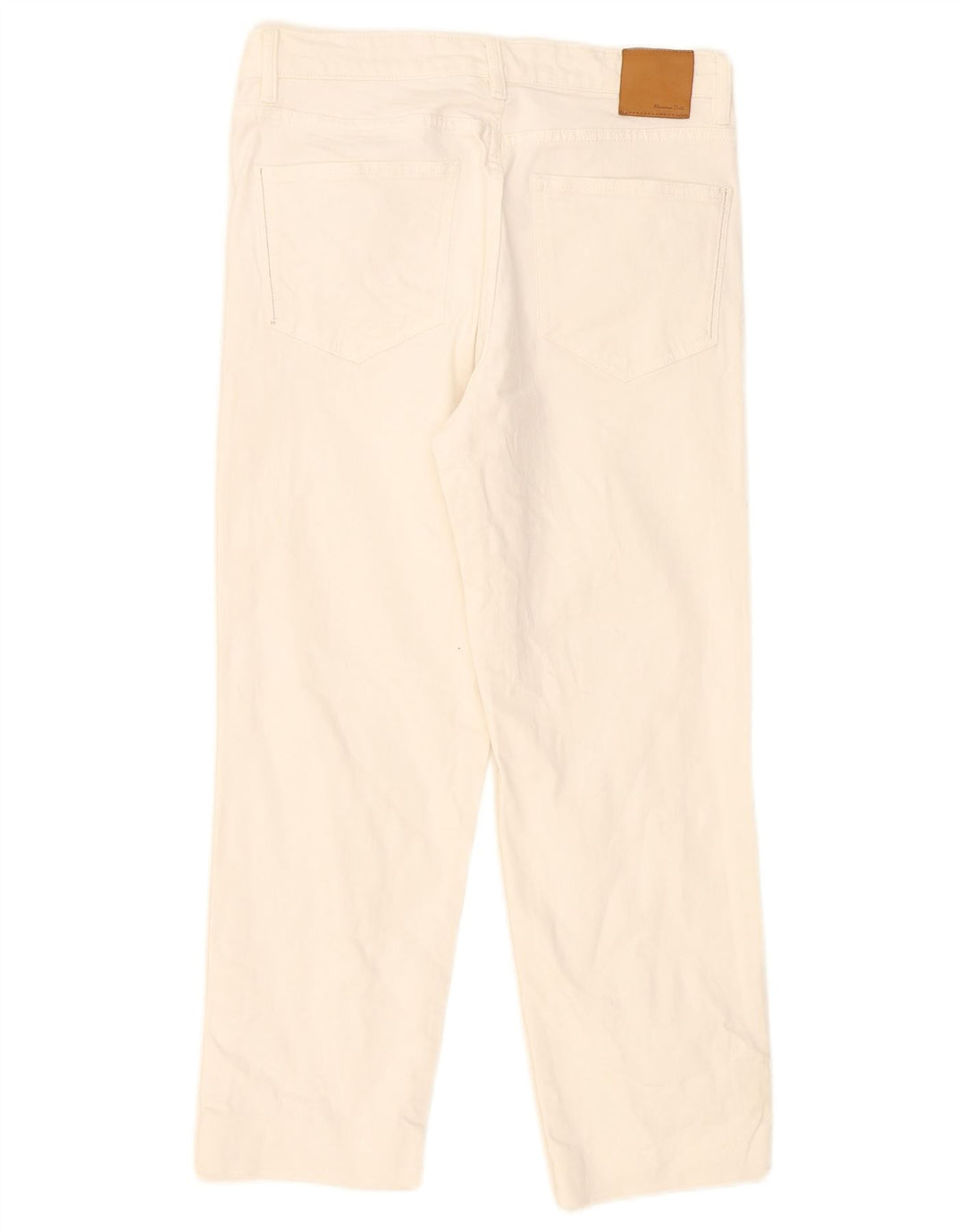 Massimo Dutti Γυναικείο Cropped Jeans EU 40 Medium W30 L24 Λευκό