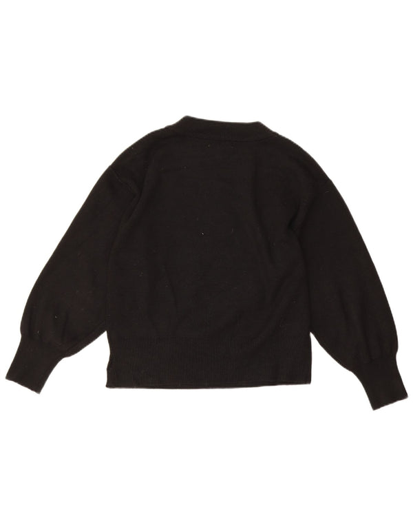Topshop Γυναικείο πουλόβερ γραφικών Jumper UK 6 XS Μαύρο Ακρυλικό