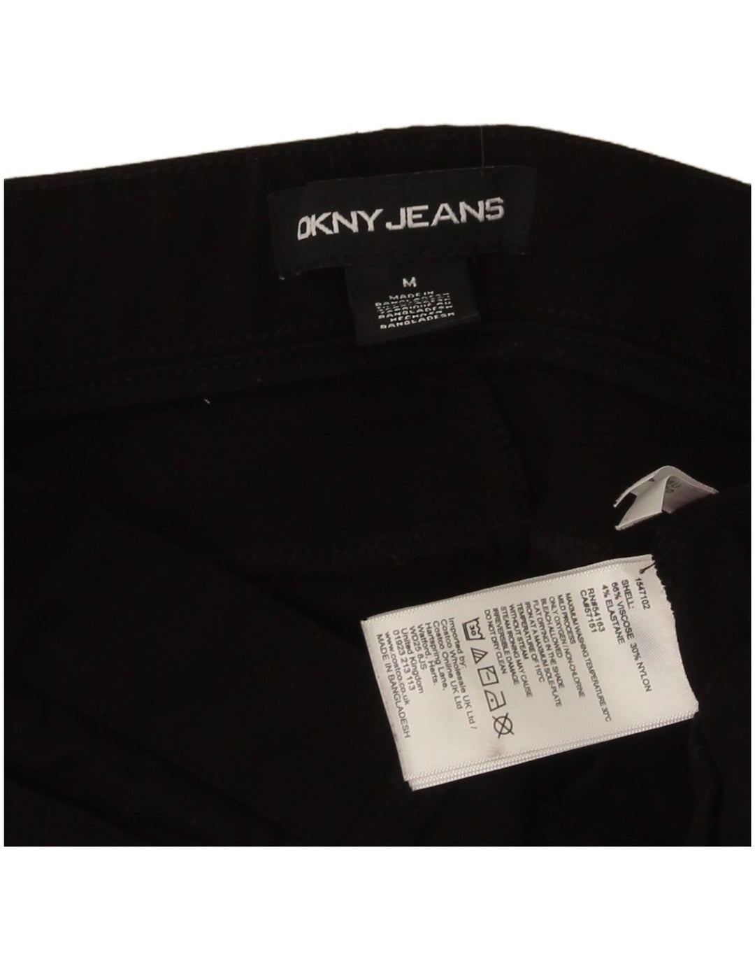 Dkny Γυναικείο Slim Casual Παντελόνι Medium W30 L28 Μαύρο βισκόζη