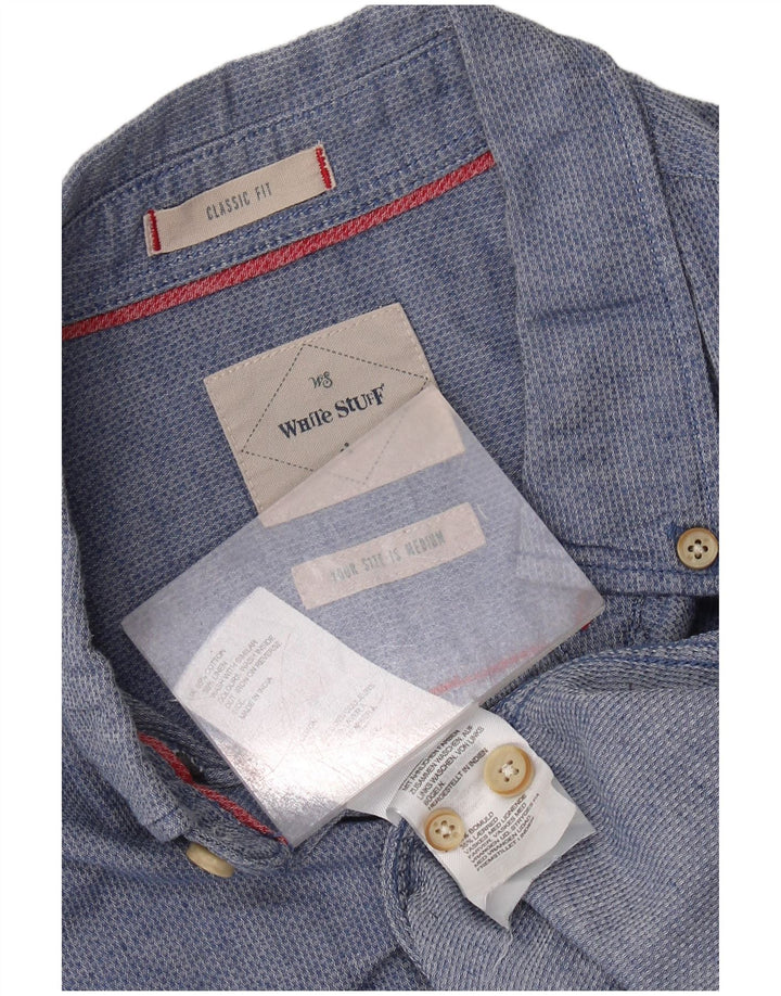 WHITE STUFF Ανδρικό πουκάμισο Classic Fit Μεσαίο μπλε βαμβακερό