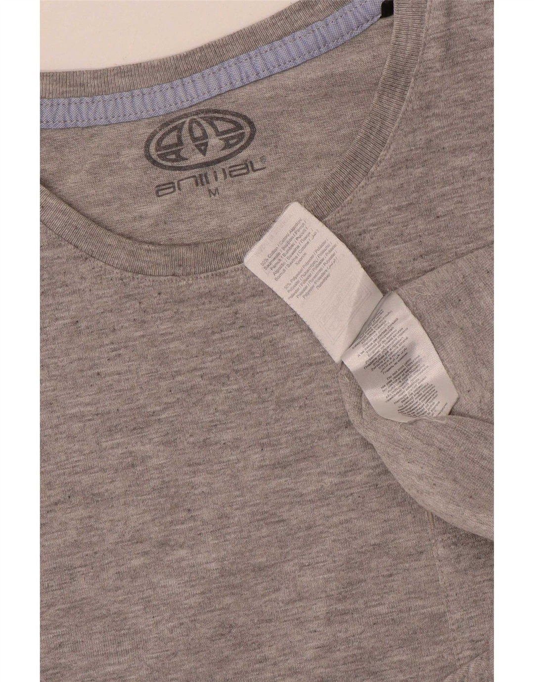 Ανδρικό Animal Graphic T-Shirt Top Μεσαίο γκρι βαμβακερό