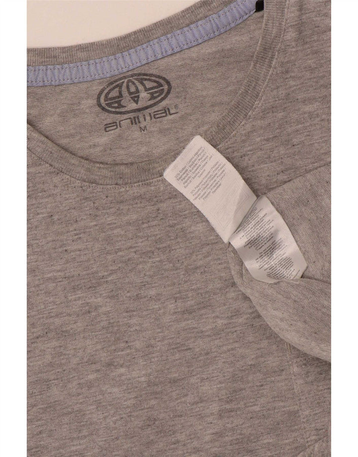 Ανδρικό Animal Graphic T-Shirt Top Μεσαίο γκρι βαμβακερό