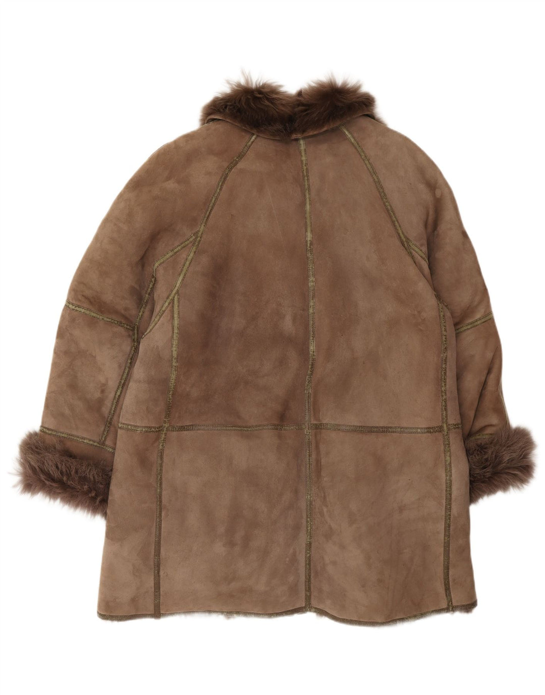 Vintage Γυναικείο Παλτό Shearling Oversized IT 44 Medium Brown Shearling