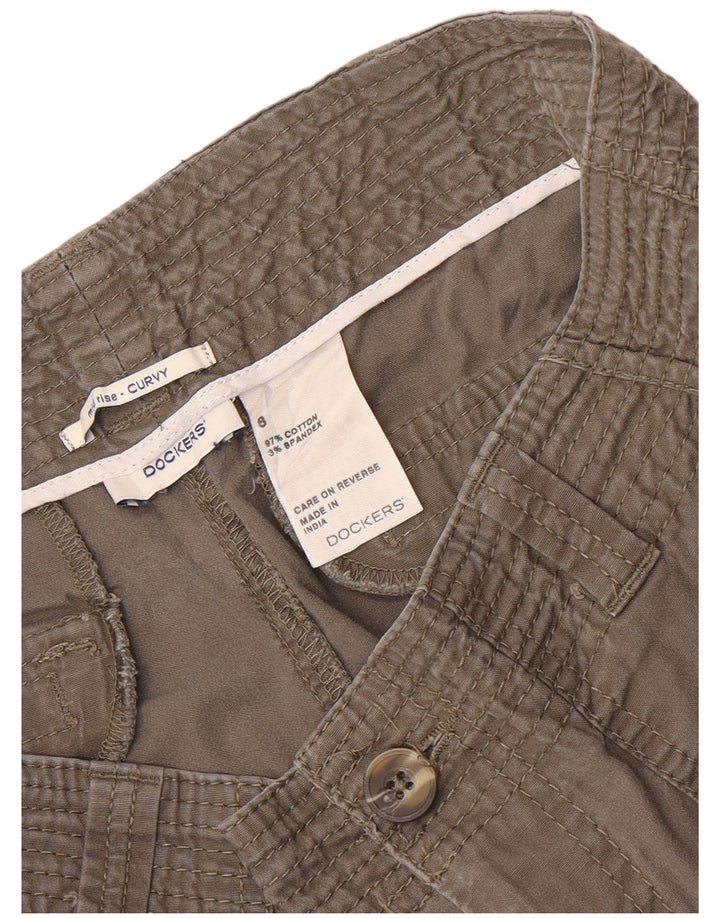Dockers γυναικείο σορτς Chino με καμπύλες US 8 μεσαίου μεγέθους W32 γκρι βαμβακερό