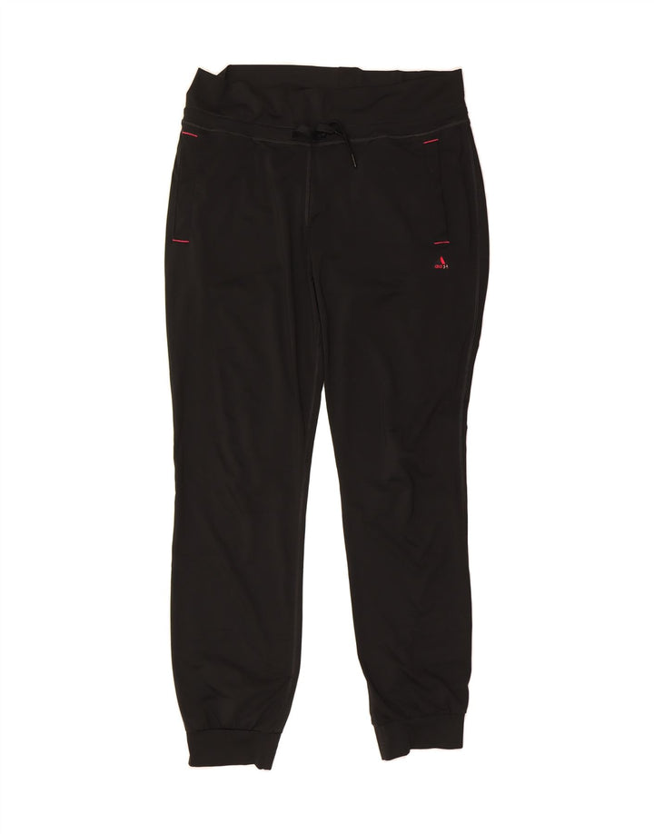 ADIDAS Womens Tracksuit Trousers Joggers UK 12/14 Medium  Black Polyester Vintage Adidas and Second-Hand Adidas from Messina Hembry 