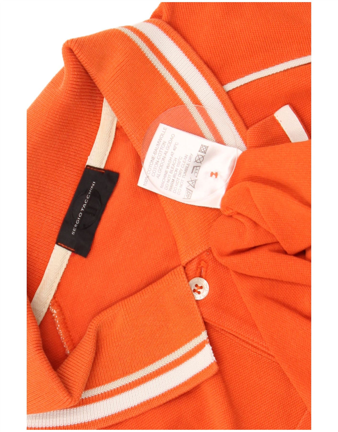 Ανδρικό μπλουζάκι πόλο Sergio Tacchini EU 50, μεσαίο πορτοκαλί, βαμβακερό